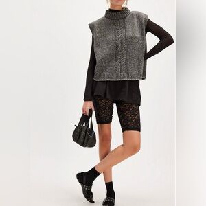 Free People Cable Poncho